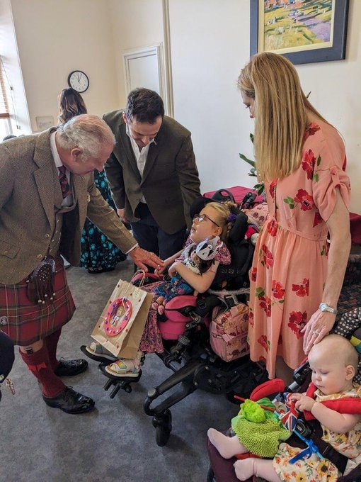 His Majesty Meets Families and Staff from Rachel House