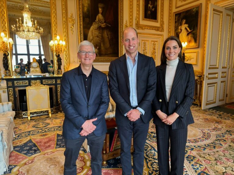 The Prince and Princess of Wales Meet with Apple CEO Tim Cook